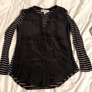 Amour Vert- For Stitch Fix Black/White Stripe Top